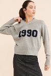 Thumbnail View 1: Flat White 1990 Varsity Sweater