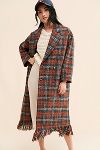 Thumbnail View 1: The Korner Plaid Fringe Coat