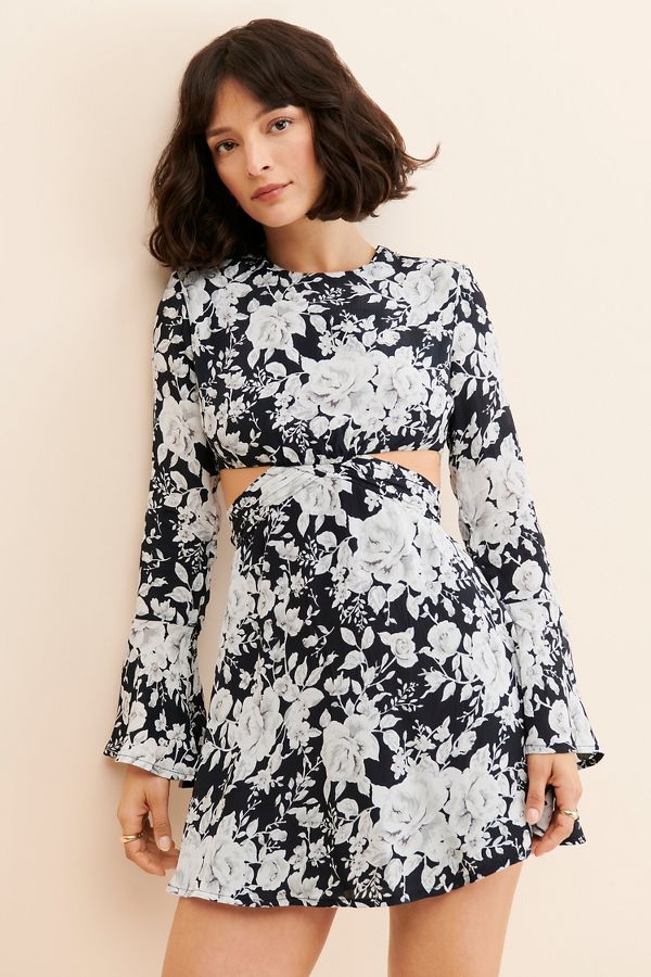 Slide View: 1: RAHI Flirty Floral Mini Dress