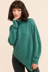 Thumbnail View 3: Flat White Asymmetrical Hem Turtleneck Sweater