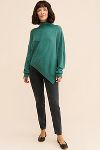 Thumbnail View 1: Flat White Asymmetrical Hem Turtleneck Sweater