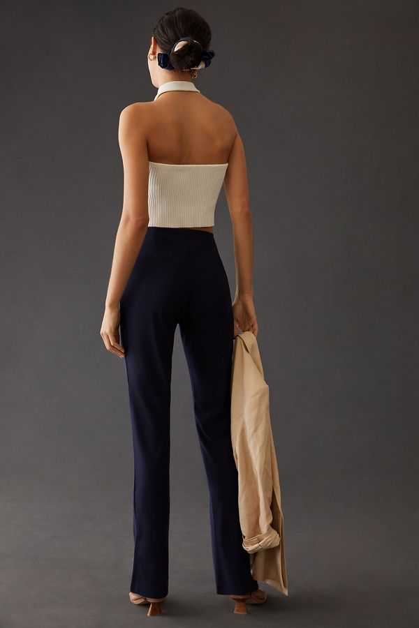 Slide View: 2: En Saison Mid-Rise Side-Slit Leggings