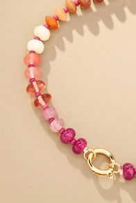 Slide View: 4: Rainbow Stone Charm Necklace