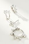 Thumbnail View 2: Delicate Crystal Huggie Hoop Earrings, Set of 4