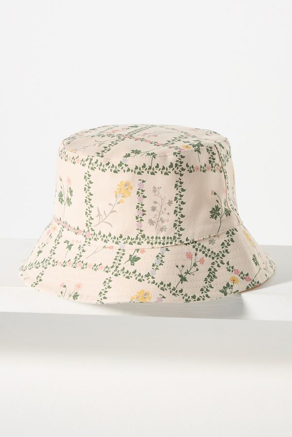 Slide View: 2: Coney Island Picnic Wallpaper Floral Bucket Hat