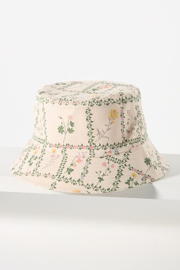 Slide View: 1: Coney Island Picnic Wallpaper Floral Bucket Hat