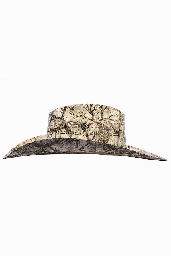 Slide View: 2: Meshika Hats Posty Snow Camouflage Rancher