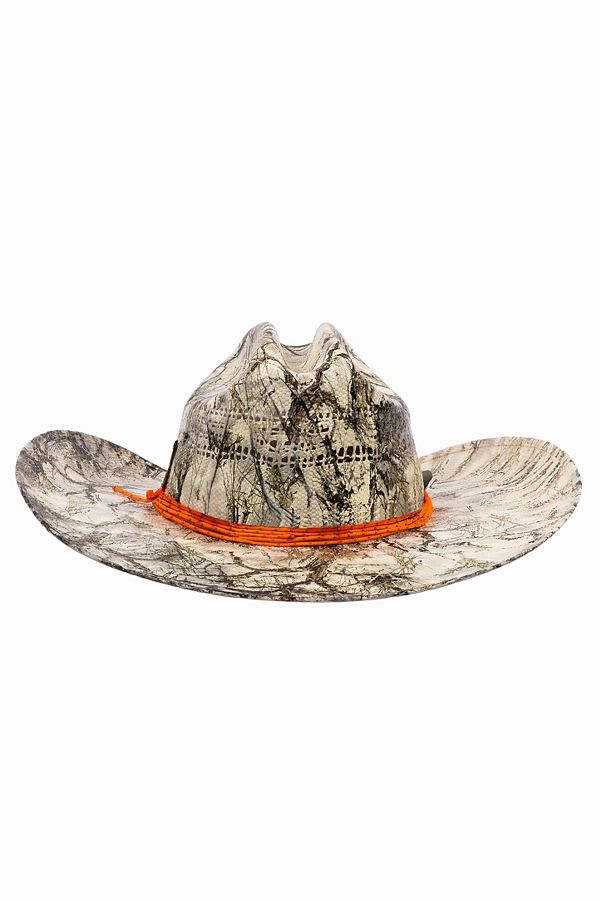 Slide View: 1: Meshika Hats Posty Snow Camouflage Rancher