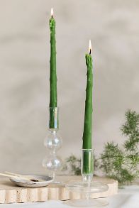 Slide View: 1: Happy Organics Asparagus Beeswax Tapers, Set of 2