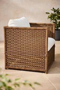 Slide View: 2: Iris All Weather Wicker Lounge Chair