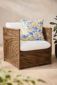 Slide View: 1: Iris All Weather Wicker Lounge Chair