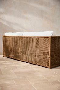 Slide View: 3: Iris All Weather Wicker Sofa