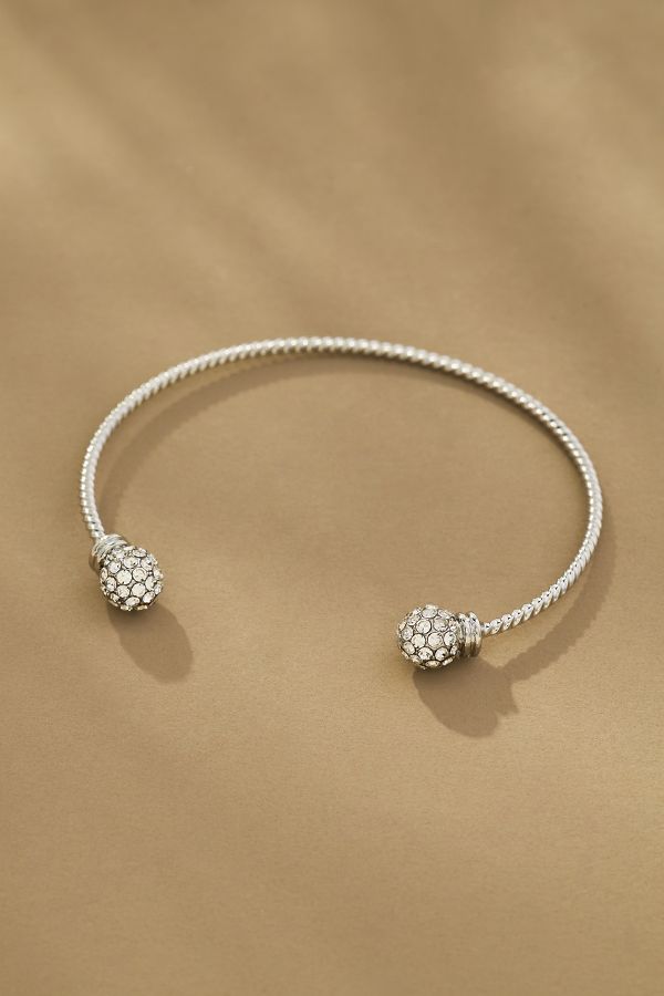 Slide View: 1: Pavé Knotted Cuff Bracelet