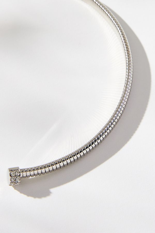 Slide View: 2: Crystal-Front Collar Necklace