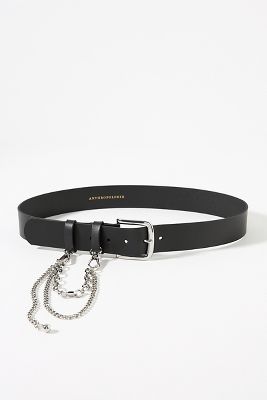 Belt Loop Chain Leather Belt