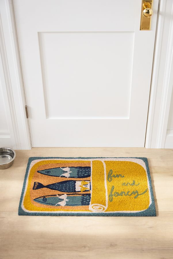 Slide View: 4: The Original Tinned Fish Candle Sardines Printed Coir Doormat