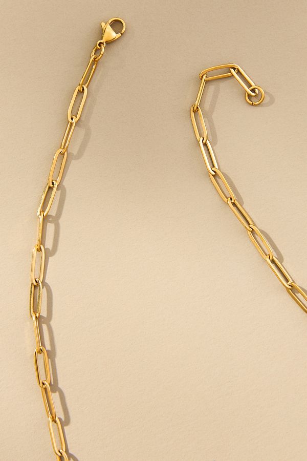 Slide View: 2: Janey Bee Jems Medium Paperclip Chain One-Of-A-Kind Charm Necklace