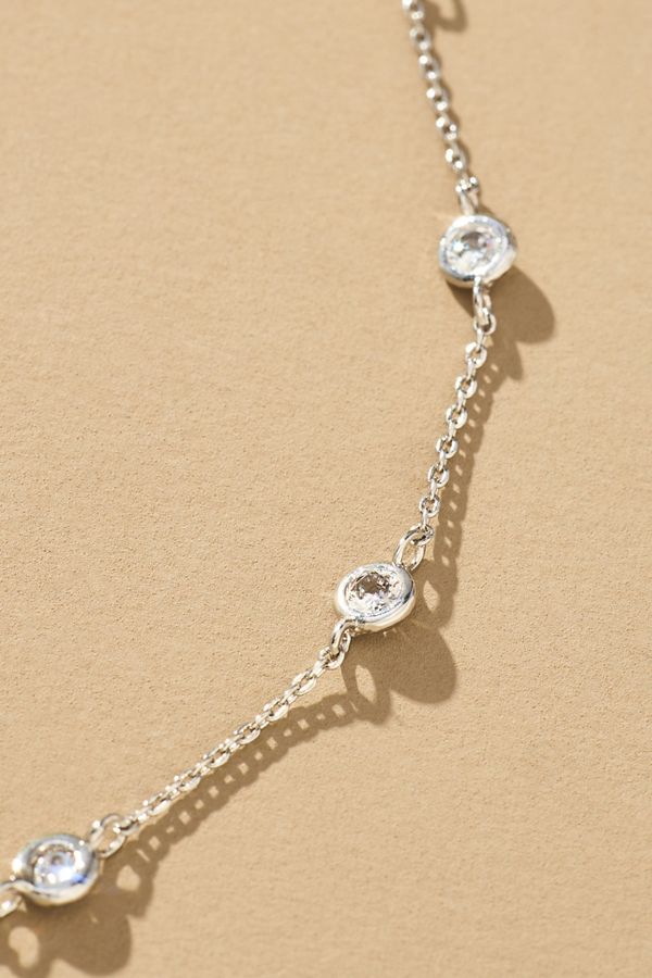 Slide View: 2: Dainty Crystal Necklace