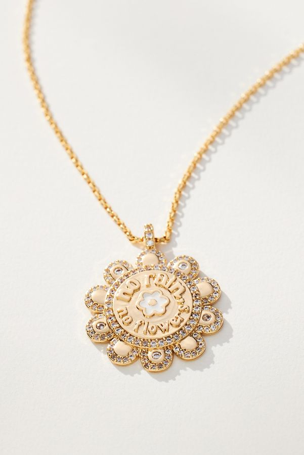 Slide View: 2: Floral Pendant Necklace