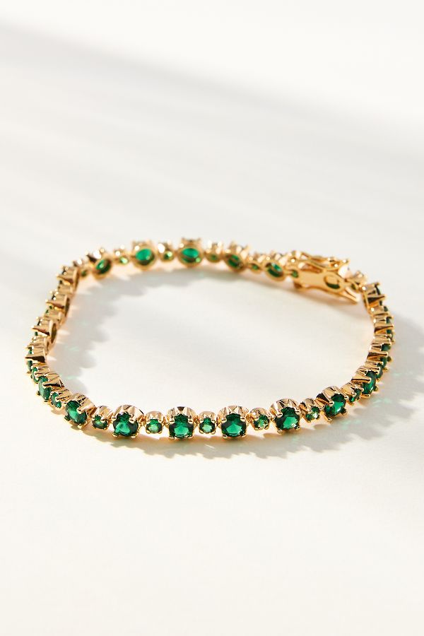 Slide View: 1: Gemstone Tennis Bracelet