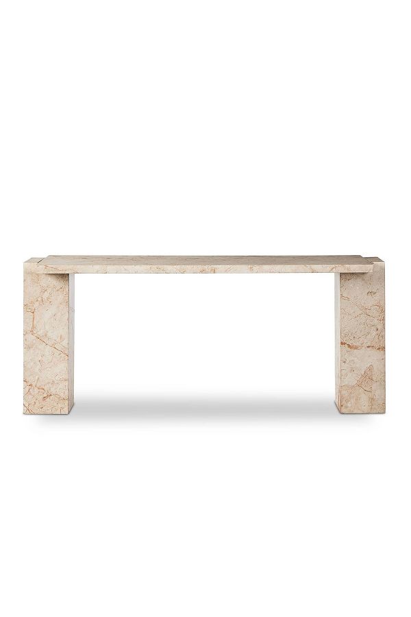 Slide View: 1: Romano Chunky Marble Console Table