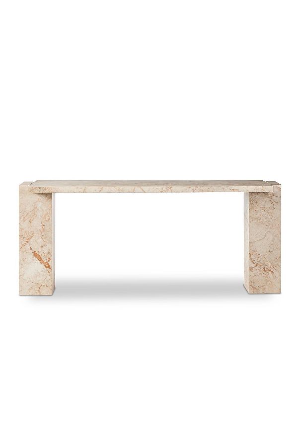 Slide View: 3: Romano Chunky Marble Console Table