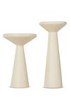 Thumbnail View 1: Ravine Round Concrete Pedestal Accent Tables, Set of 2