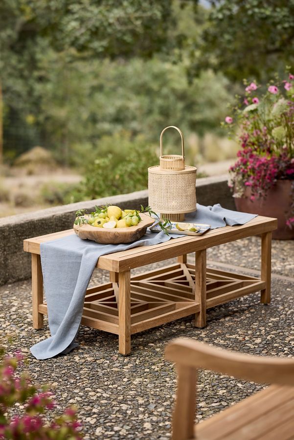 Slide View: 1: Fretwork Teak Coffee Table