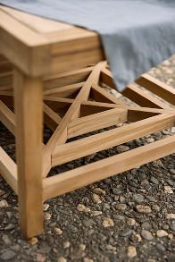 Slide View: 2: Fretwork Teak Coffee Table