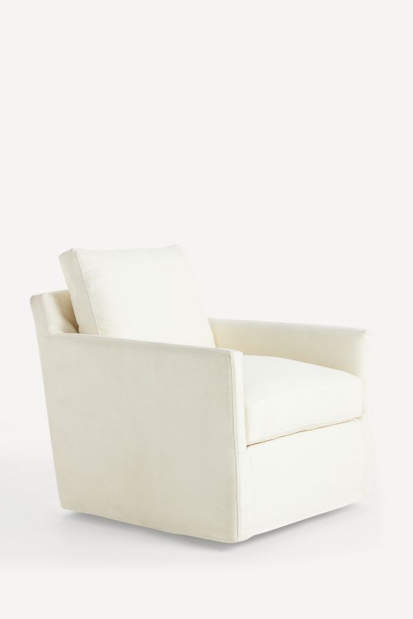 Slide View: 2: Blair Slipcover Swivel Chair