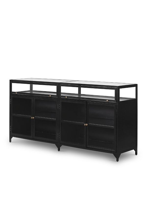 Slide View: 2: Shadow Box 70" Iron Sideboard