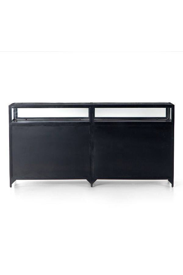 Slide View: 5: Shadow Box 70" Iron Sideboard