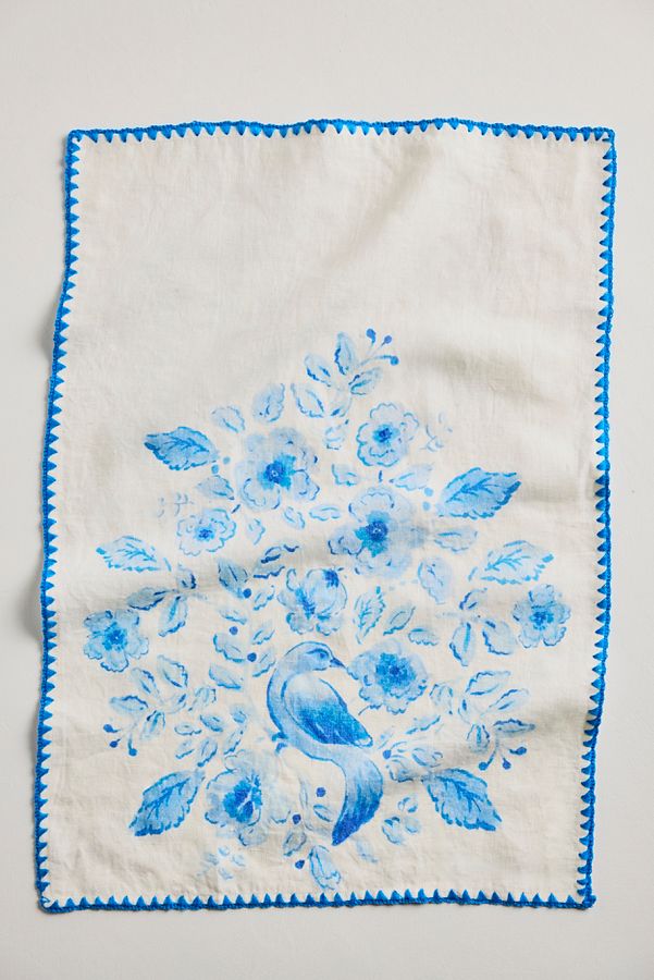 Slide View: 2: Delft Bird Dish Towel