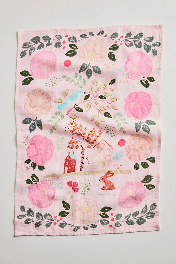 Slide View: 2: Spring Scene Dish Towel