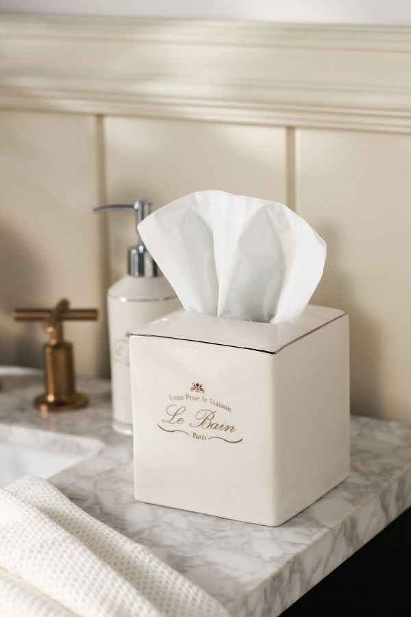 Slide View: 1: Le Bain Porcelain Tissue Holder