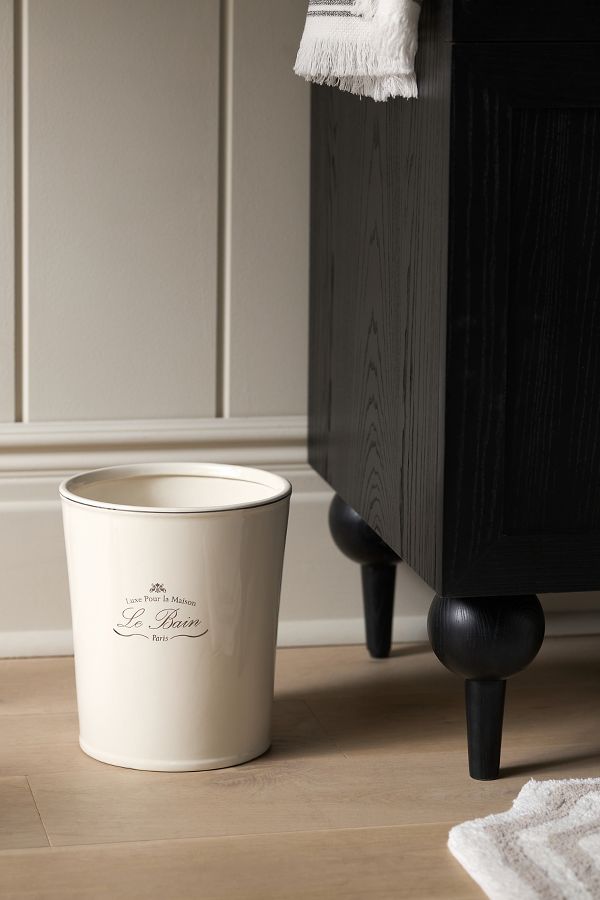 Slide View: 1: Le Bain Porcelain Waste Basket