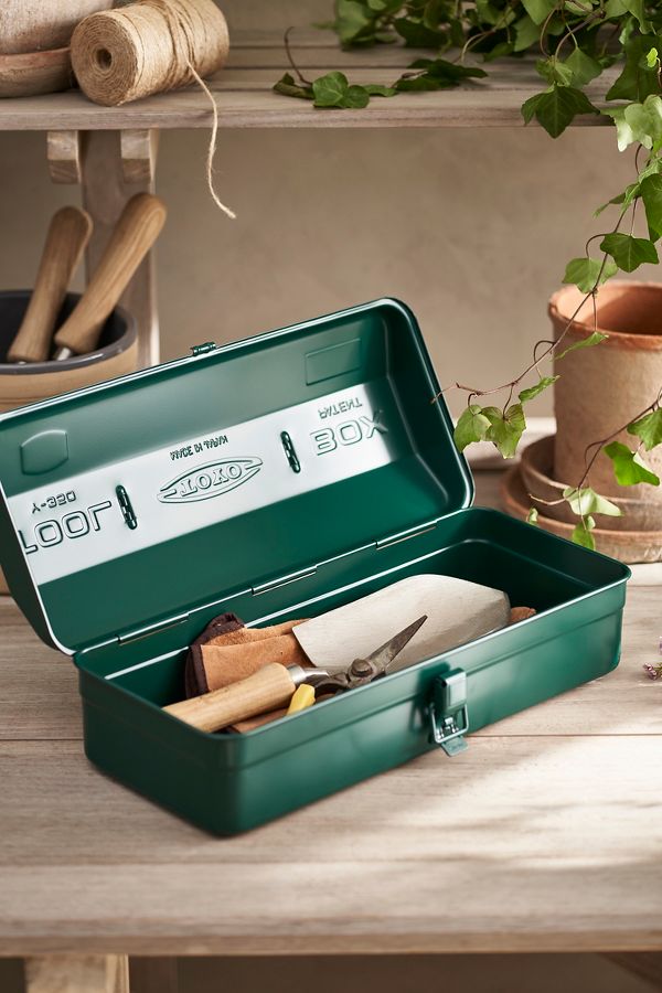 Slide View: 2: Toyo Steel Medium Seed Storage Box, Emerald