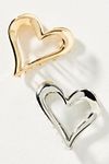 Thumbnail View 1: Metal Heart Hair Claw Clips, Set of 2