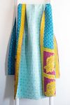 Thumbnail View 1: Roan Iris One-of-a-kind Kantha Quilted Throw Blanket No. 06825