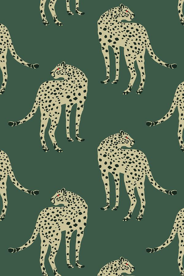 Slide View: 2: Mitchell Black Prowling Cheetah Wallpaper