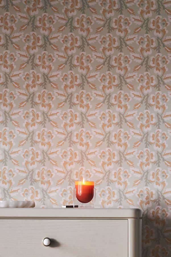 Slide View: 1: Mitchell Black Thorn & Blossom Wallpaper