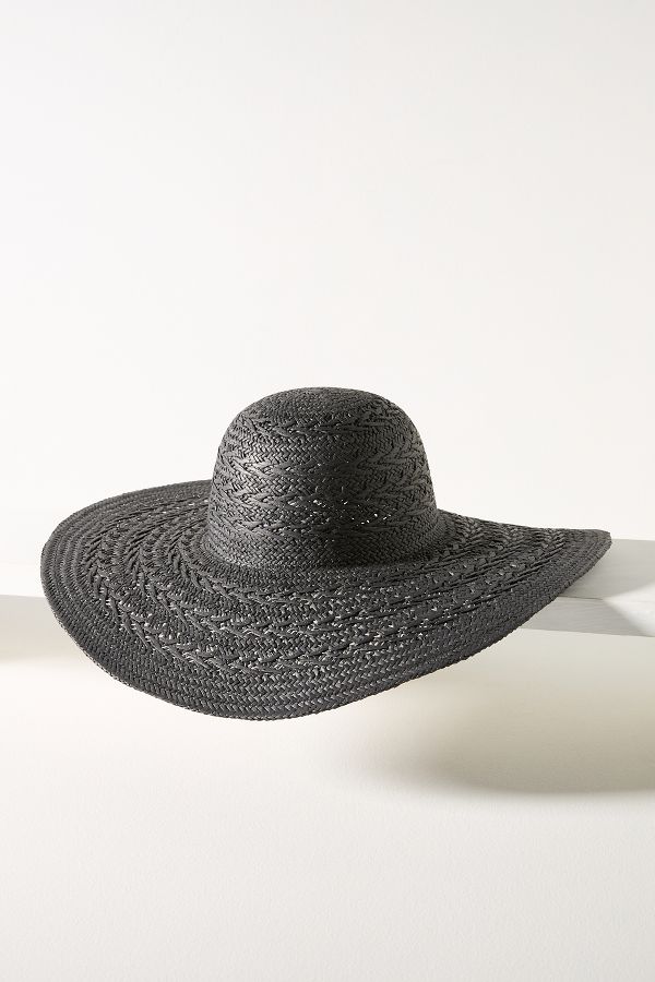 Slide View: 2: Floppy Straw Plaited Sun Hat