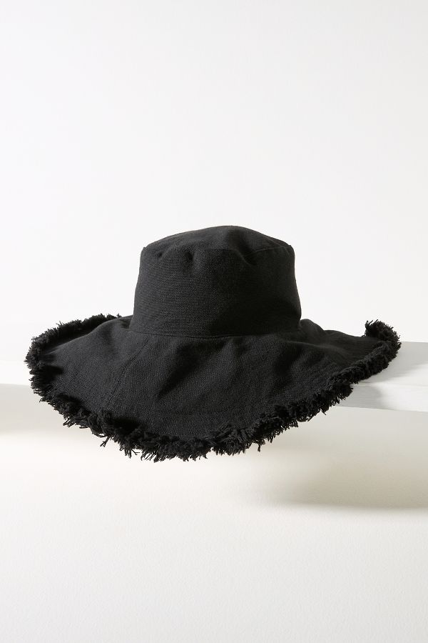 Slide View: 3: Frayed Edge Bucket Hat