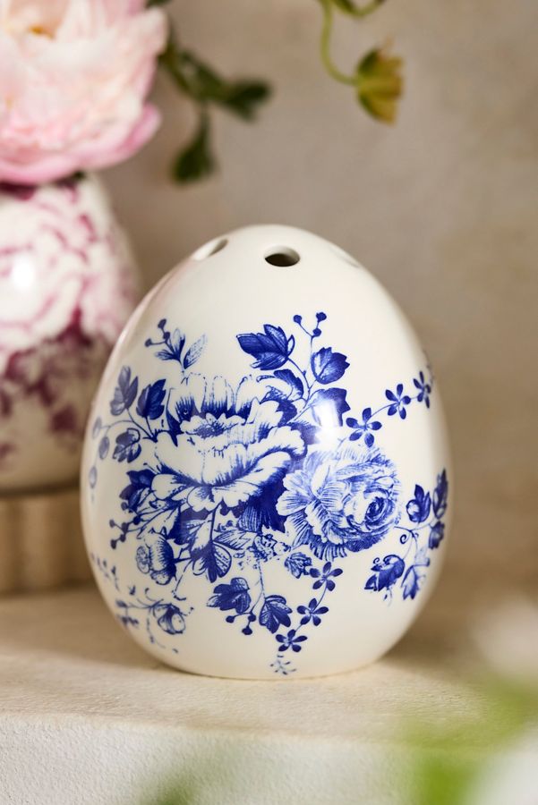 Slide View: 1: Delft Egg Bud Vase