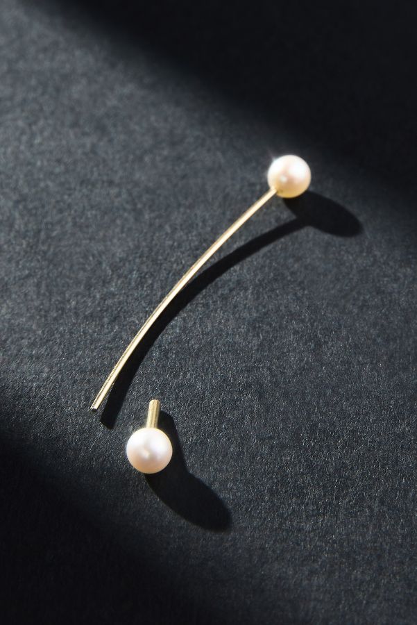 Slide View: 3: Saskia Diez Barbell Twig Ear Cuff