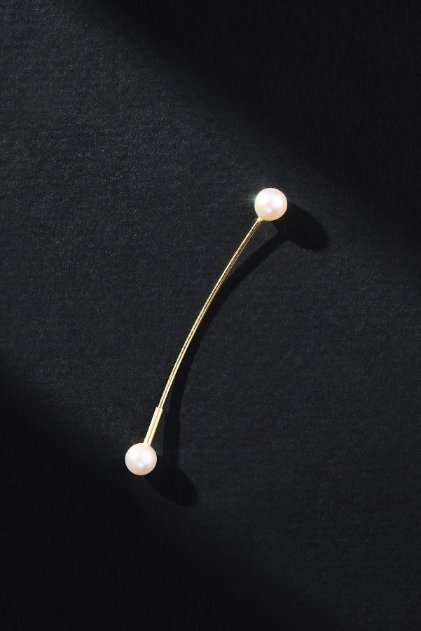 Slide View: 1: Saskia Diez Barbell Twig Ear Cuff