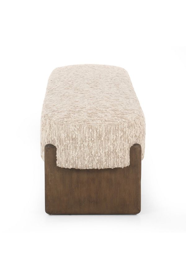 Slide View: 4: Kirby Bouclé Accent Bench