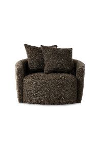 Slide View: 1: Chloe Bouclé Swivel Chair