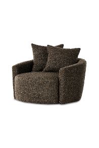 Slide View: 2: Chloe Bouclé Swivel Chair