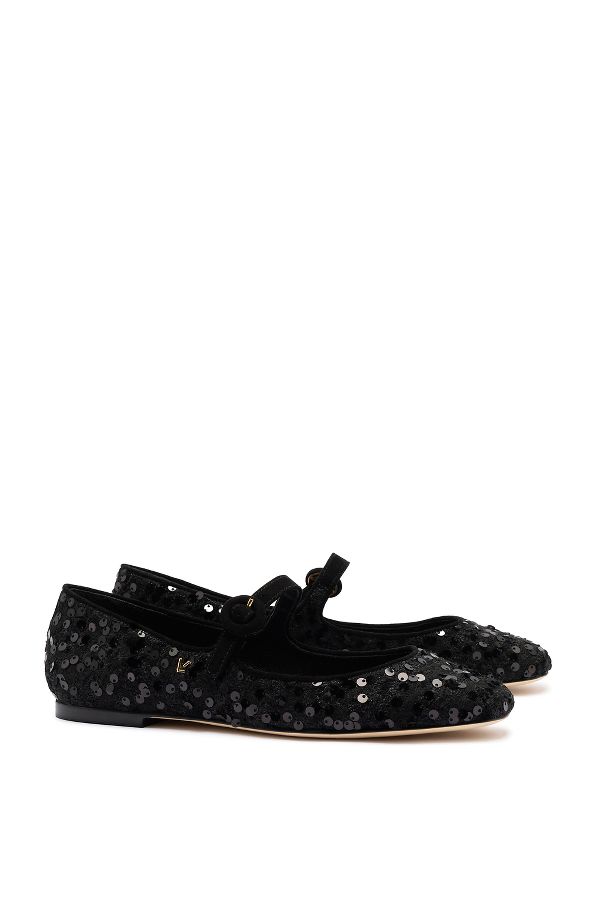 Slide View: 2: Larroudé Sequins Blair Ballet Flat